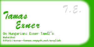 tamas exner business card